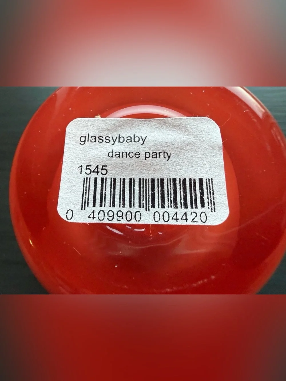 Glassybaby Dance Party Votive Candle Holder Red Pre-trisk